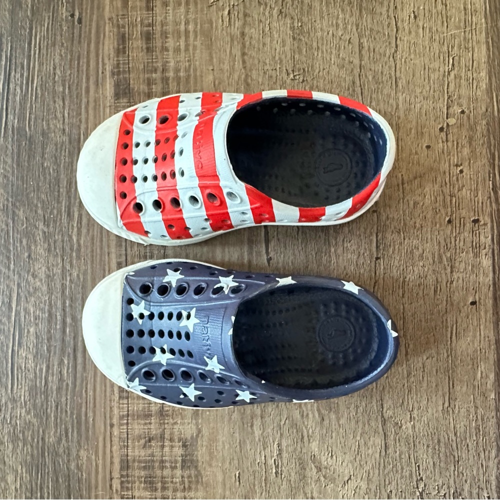 Native shoes size C5 American flag never worn
